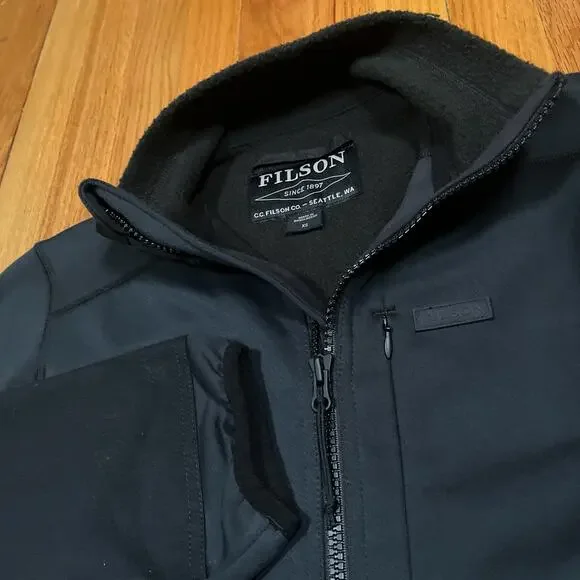 Filson Granite Spire Fleece Jacket Zip Size XS Black Wind Resistant Gorpcore
